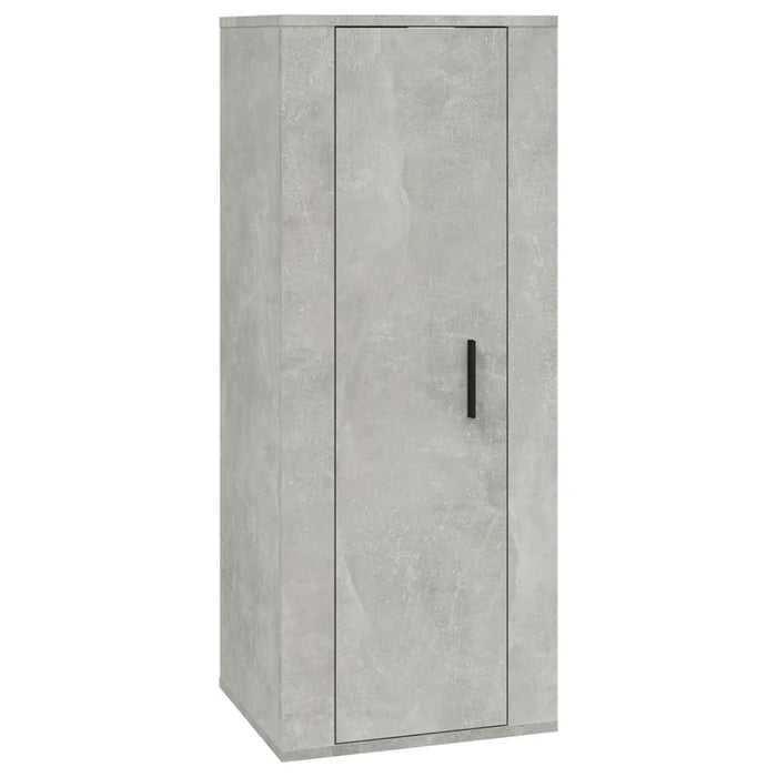 Set dulap TV, 5 piese, gri beton, lemn prelucrat WALTI