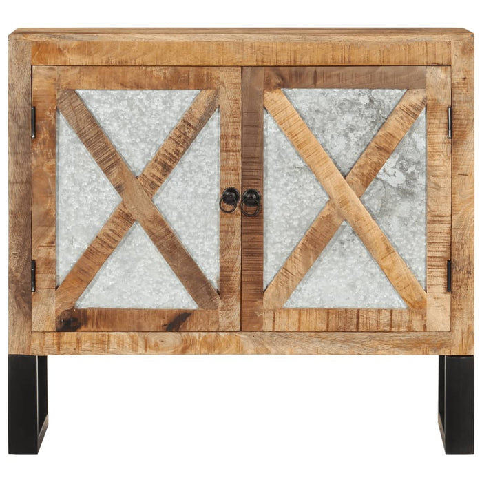 Dulap, 80x30x71 cm, lemn masiv de mango brut și metal - WALTI WALTI
