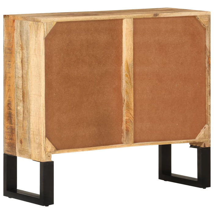 Dulap, 80x30x71 cm, lemn masiv de mango brut și metal - WALTI WALTI
