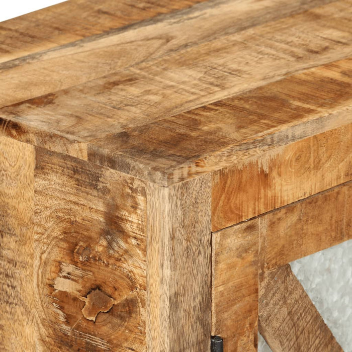 Dulap, 80x30x71 cm, lemn masiv de mango brut și metal - WALTI WALTI