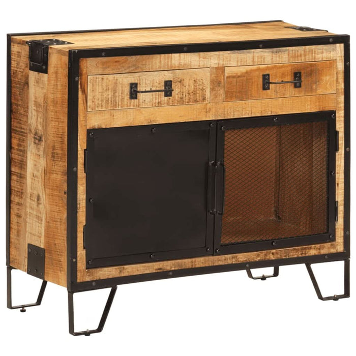 Dulap, 80x31x66 cm, lemn masiv de mango brut și metal - WALTI WALTI
