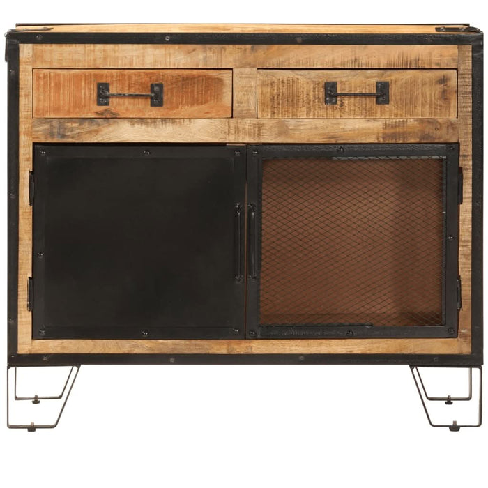 Dulap, 80x31x66 cm, lemn masiv de mango brut și metal - WALTI WALTI