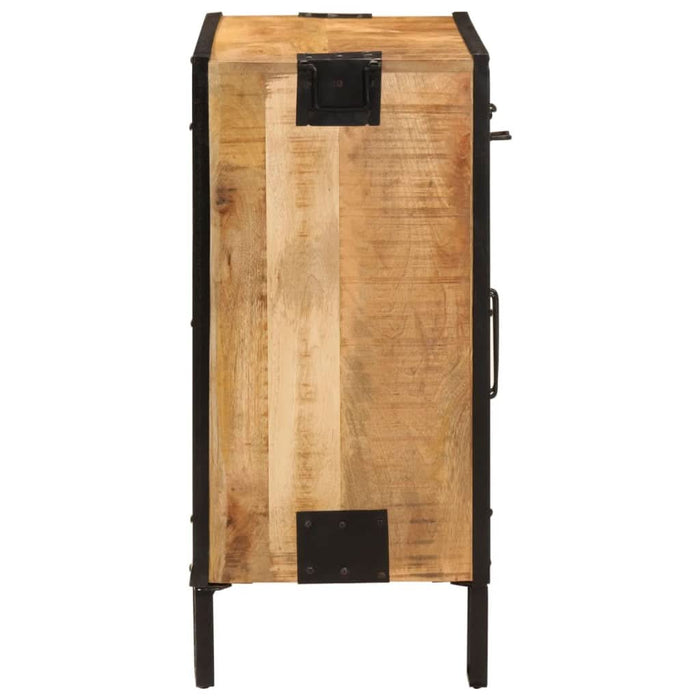 Dulap, 80x31x66 cm, lemn masiv de mango brut și metal - WALTI WALTI
