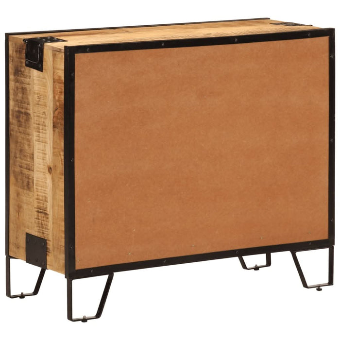 Dulap, 80x31x66 cm, lemn masiv de mango brut și metal - WALTI WALTI