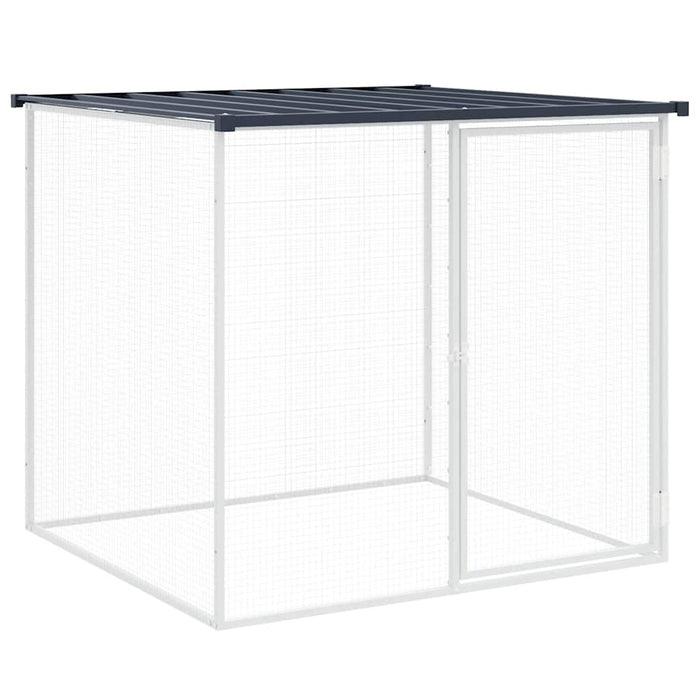 Coteț pui cu acoperiș, antracit, 103x98x90 cm, oțel galvanizat - WALTI WALTI