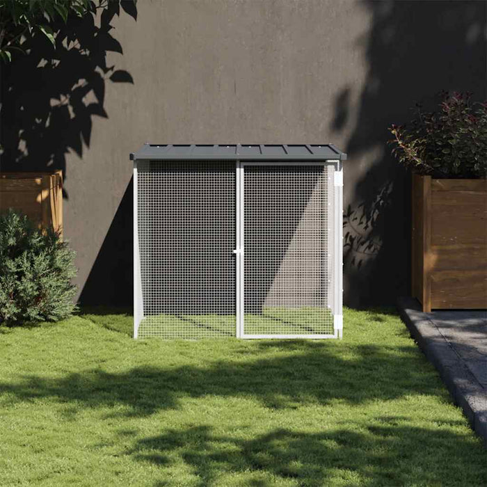 Coteț pui cu acoperiș, antracit, 103x98x90 cm, oțel galvanizat - WALTI WALTI