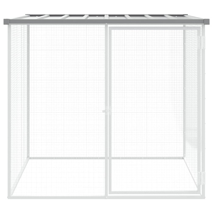 Coteț pui cu acoperiș gri deschis 103x98x90 cm oțel galvanizat - WALTI WALTI