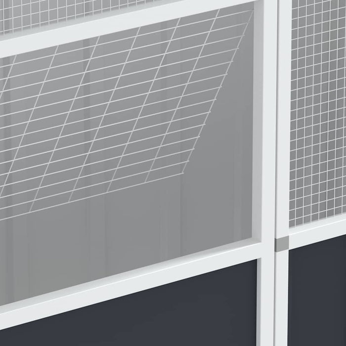 Colivie pentru păsări antracit 115x78x200 cm oțel galvanizat WALTI