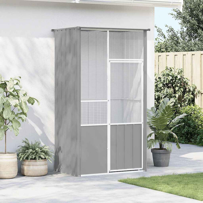 Colivie pentru păsări gri 115x78x200 cm oțel galvanizat WALTI