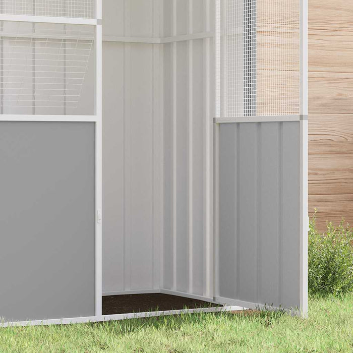 Colivie pentru păsări gri 115x78x200 cm oțel galvanizat WALTI