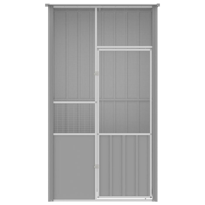 Colivie pentru păsări gri 115x78x200 cm oțel galvanizat WALTI
