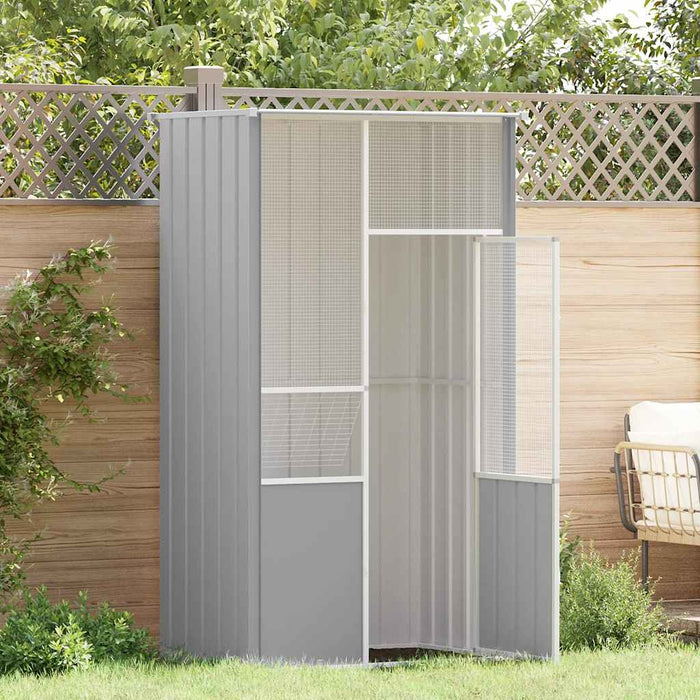 Colivie pentru păsări gri 115x78x200 cm oțel galvanizat WALTI