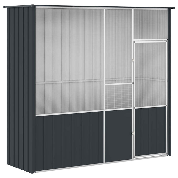 Colivie pentru păsări antracit 215x78x200 cm oțel galvanizat - WALTI WALTI
