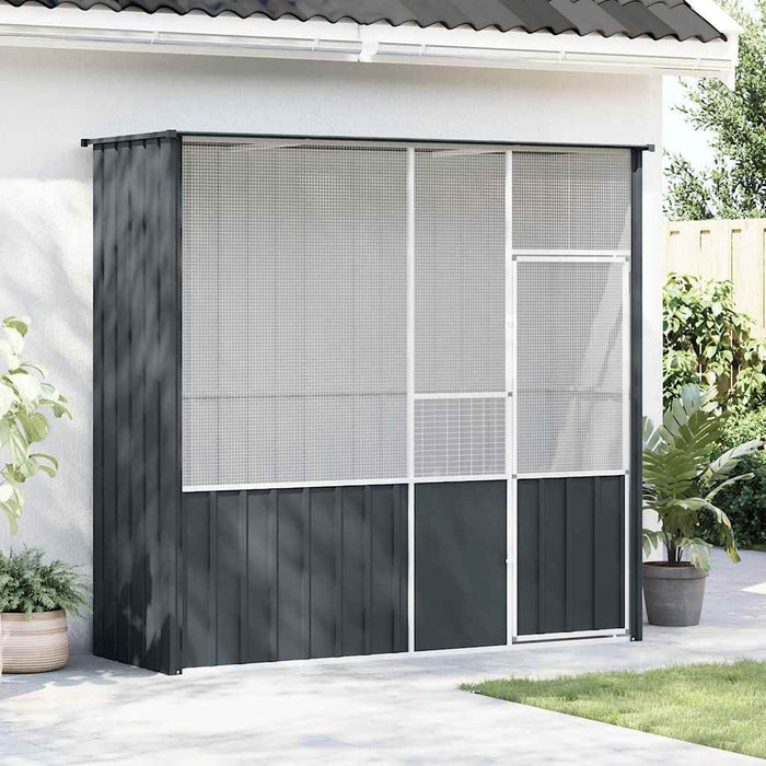 Colivie pentru păsări antracit 215x78x200 cm oțel galvanizat - WALTI WALTI