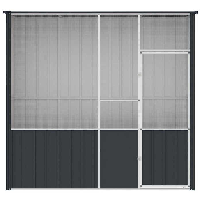 Colivie pentru păsări antracit 215x78x200 cm oțel galvanizat - WALTI WALTI