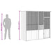 Colivie pentru păsări antracit 215x78x200 cm oțel galvanizat - WALTI WALTI