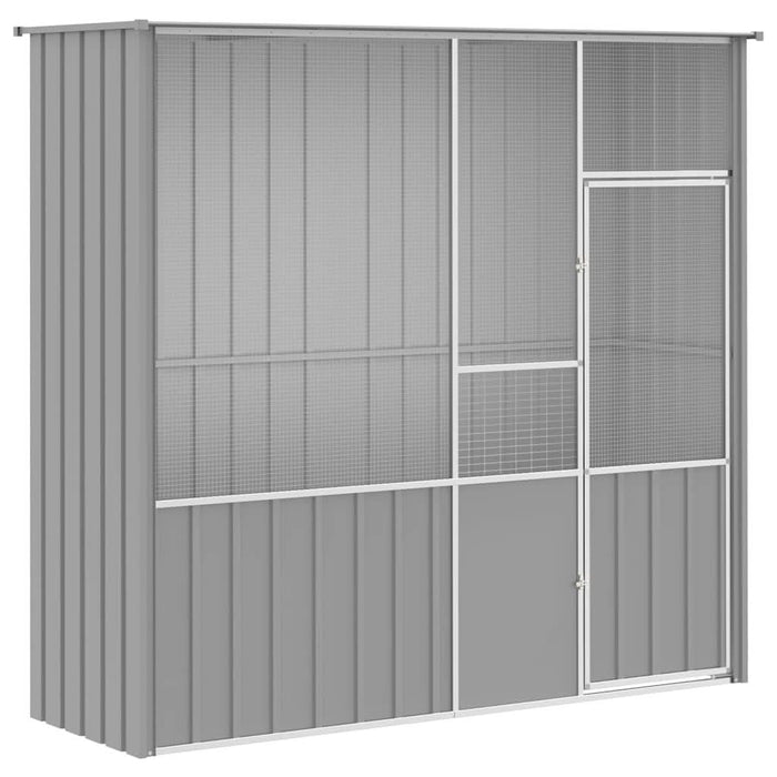 Colivie pentru păsări gri 215x78x200 cm oțel galvanizat - WALTI WALTI