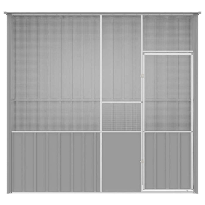 Colivie pentru păsări gri 215x78x200 cm oțel galvanizat - WALTI WALTI
