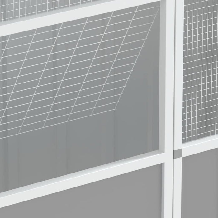 Colivie pentru păsări gri 215x78x200 cm oțel galvanizat - WALTI WALTI