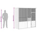 Colivie pentru păsări gri 215x78x200 cm oțel galvanizat - WALTI WALTI