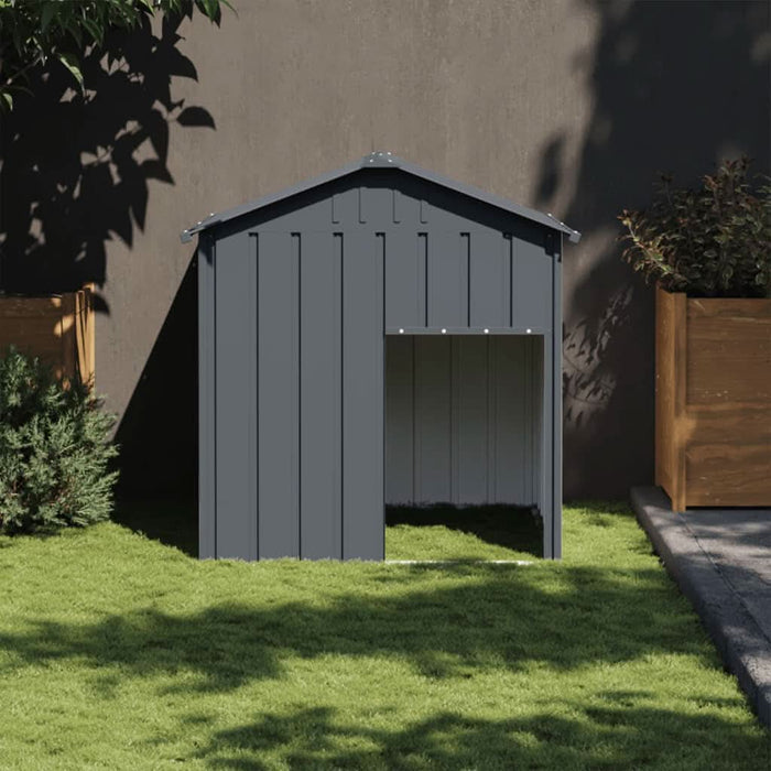 Cușcă câine cu acoperiș antracit 117x103x123 cm oțel galvanizat - WALTI WALTI