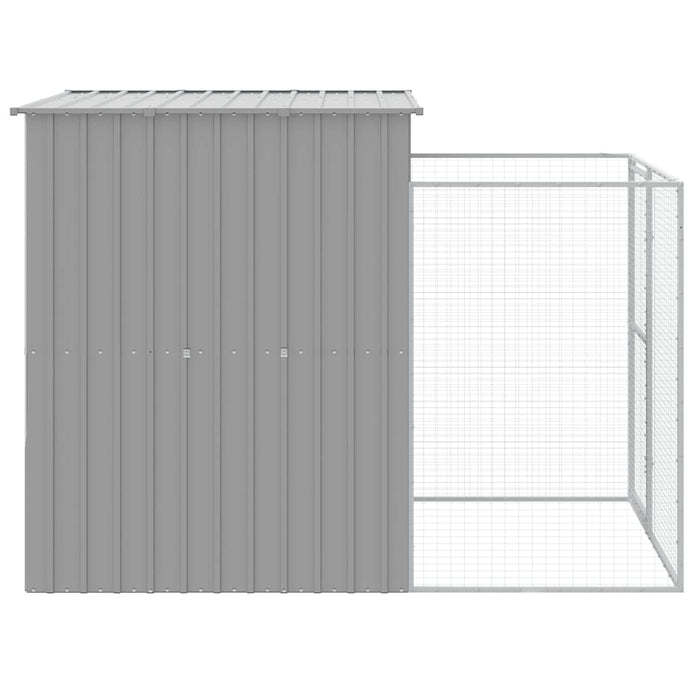 Cușcă de câine & țarc gri deschis 165x251x181cm oțel galvanizat - WALTI WALTI