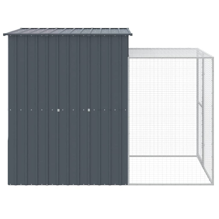 Coteț de pui cu incintă antracit 165x251x181 cm oțel galvanizat - WALTI WALTI