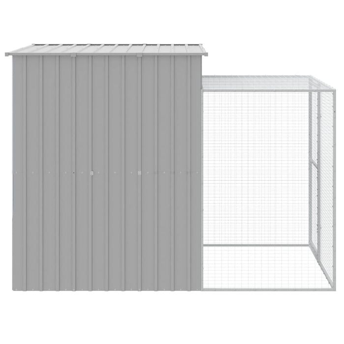 Coteț pui cu incintă gri deschis 165x251x181 cm oțel galvanizat - WALTI WALTI