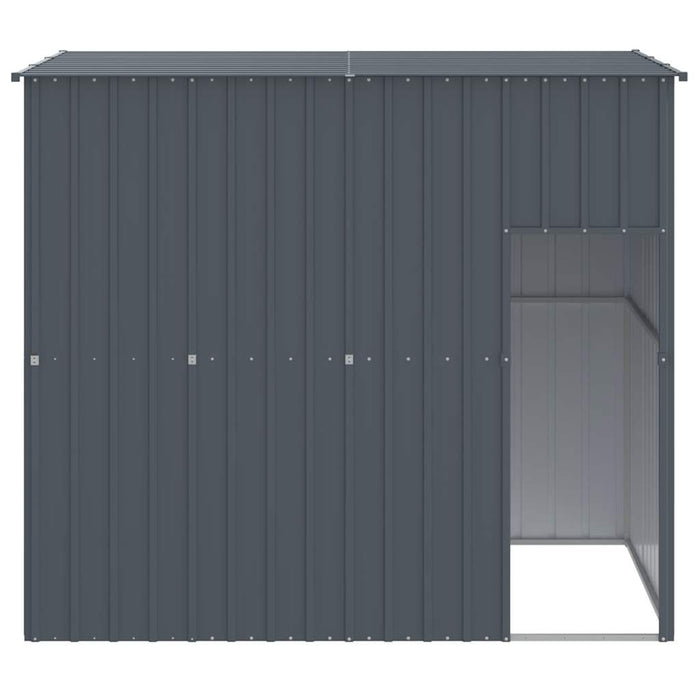 Cușcă câine cu acoperiș antracit 214x153x181 cm oțel galvanizat - WALTI WALTI