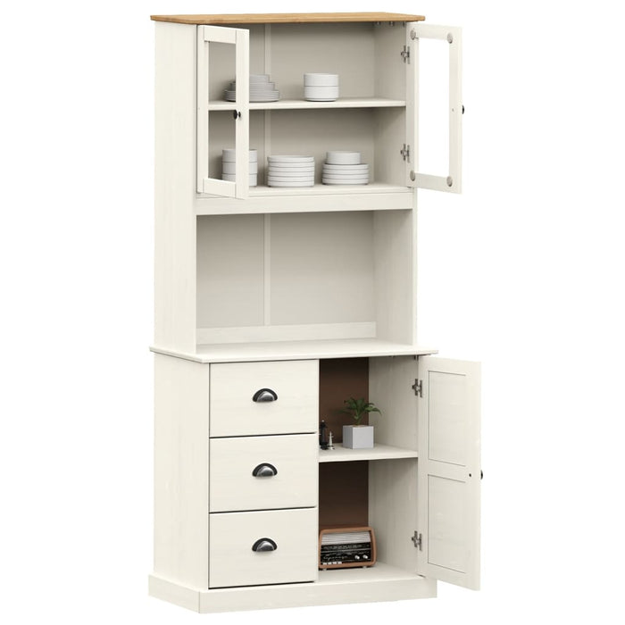 Dulap înalt VIGO, alb, 78x40x175 cm, lemn masiv de pin - WALTI WALTI