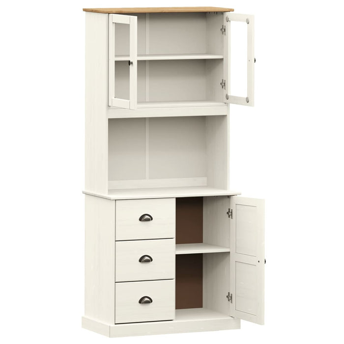 Dulap înalt VIGO, alb, 78x40x175 cm, lemn masiv de pin - WALTI WALTI