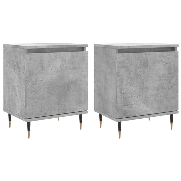 Noptiere, 2 buc., gri beton, 40x30x50 cm, lemn compozit - WALTI WALTI
