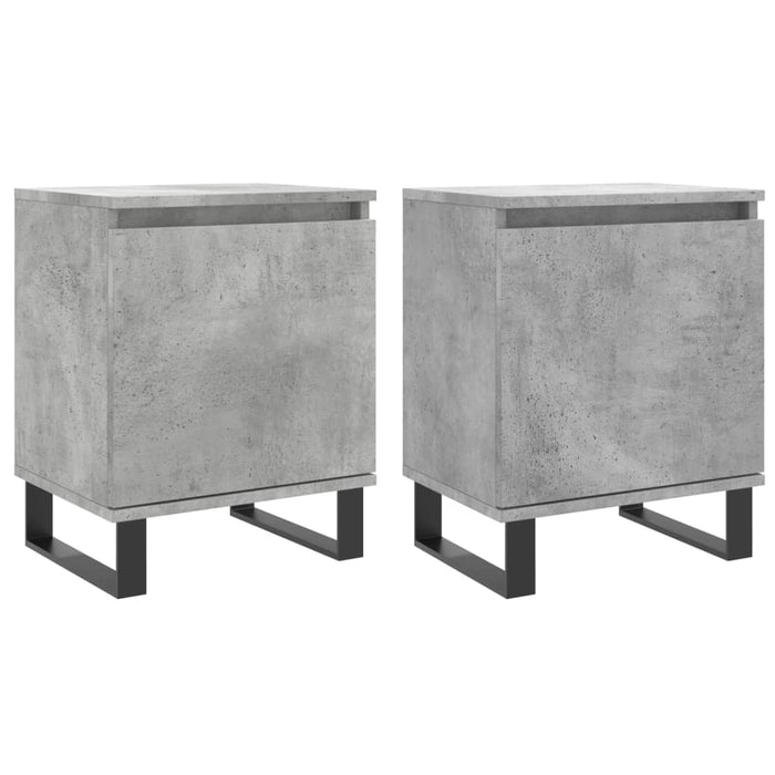 Noptiere, 2 buc., gri beton, 40x30x50 cm, lemn compozit - WALTI WALTI