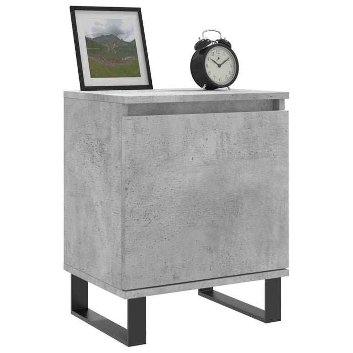 Noptiere, 2 buc., gri beton, 40x30x50 cm, lemn compozit - WALTI WALTI