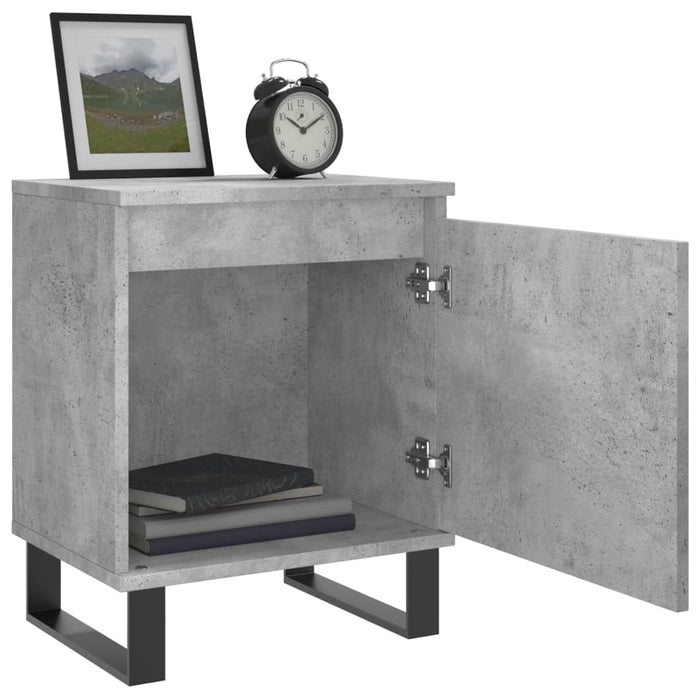 Noptiere, 2 buc., gri beton, 40x30x50 cm, lemn compozit - WALTI WALTI