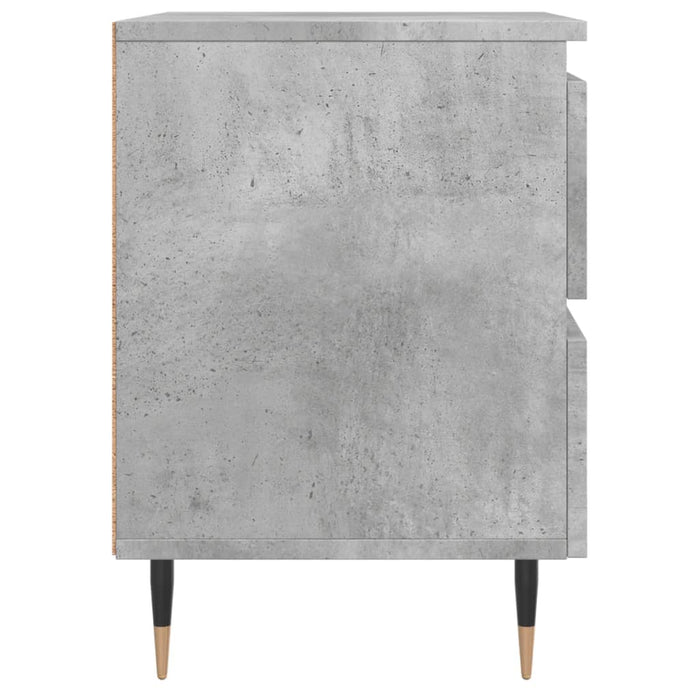 Noptieră, gri beton, 40x35x50 cm, lemn compozit - WALTI WALTI