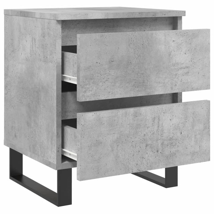 Noptiere, 2 buc., gri beton, 40x35x50 cm, lemn compozit - WALTI WALTI