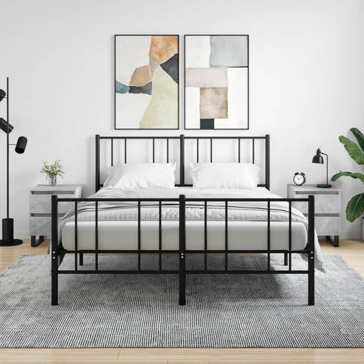 Noptiere, 2 buc., gri beton, 40x35x50 cm, lemn compozit - WALTI WALTI