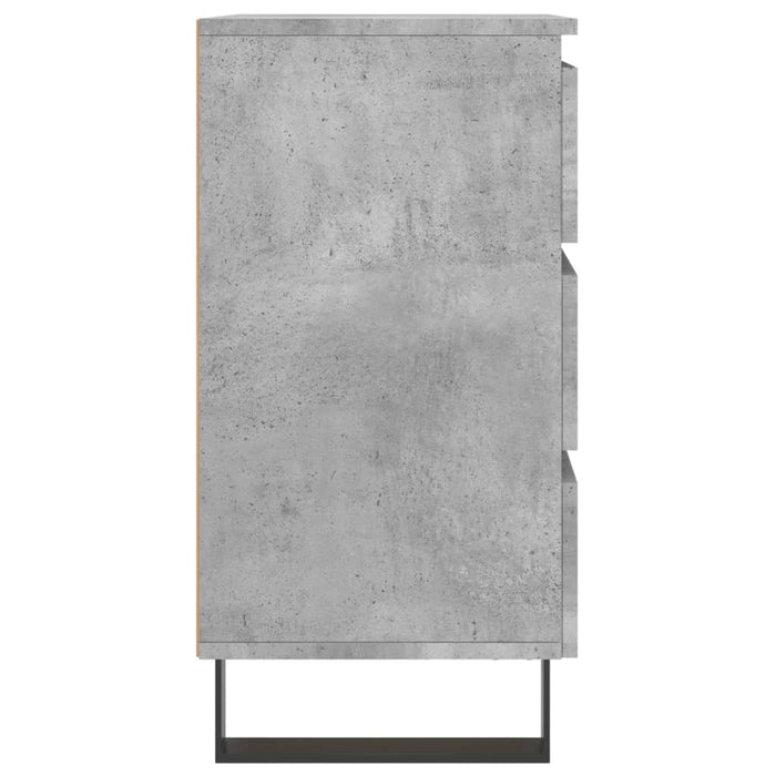 Noptiere, 2 buc., gri beton, 40x35x69 cm, lemn compozit WALTI