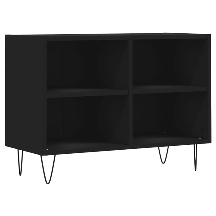 Comodă TV, negru, 69,5x30x50 cm, lemn compozit WALTI