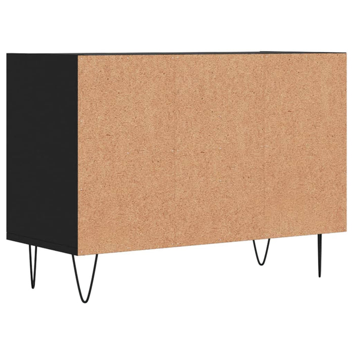 Comodă TV, negru, 69,5x30x50 cm, lemn compozit WALTI