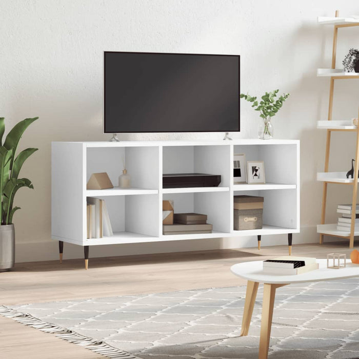 Comodă TV, alb, 103,5x30x50 cm, lemn compozit - WALTI WALTI