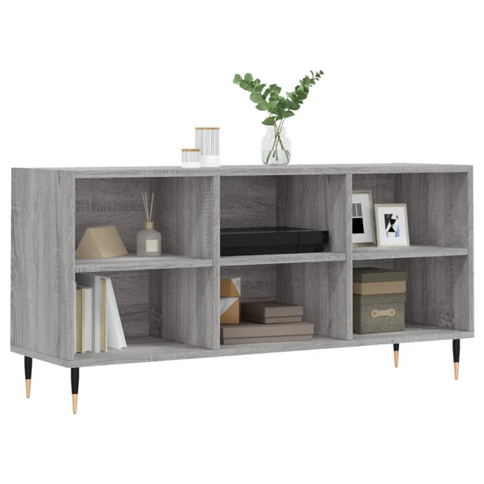 Comodă TV, gri sonoma, 103,5x30x50 cm, lemn compozit - WALTI WALTI