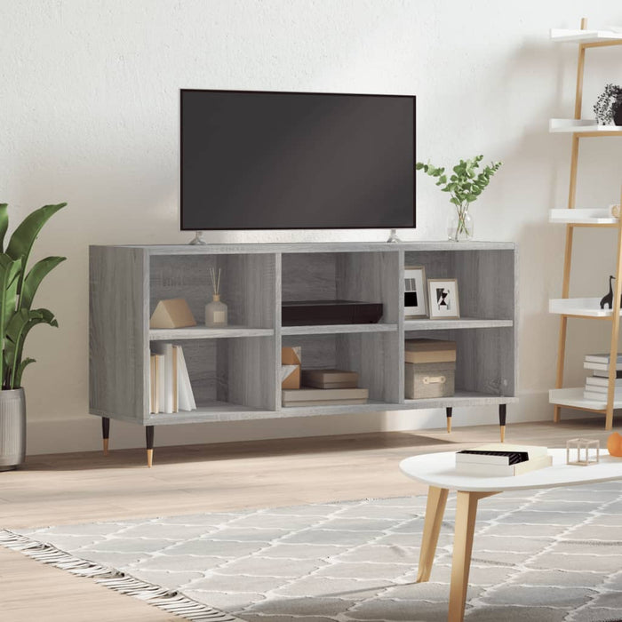 Comodă TV, gri sonoma, 103,5x30x50 cm, lemn compozit - WALTI WALTI