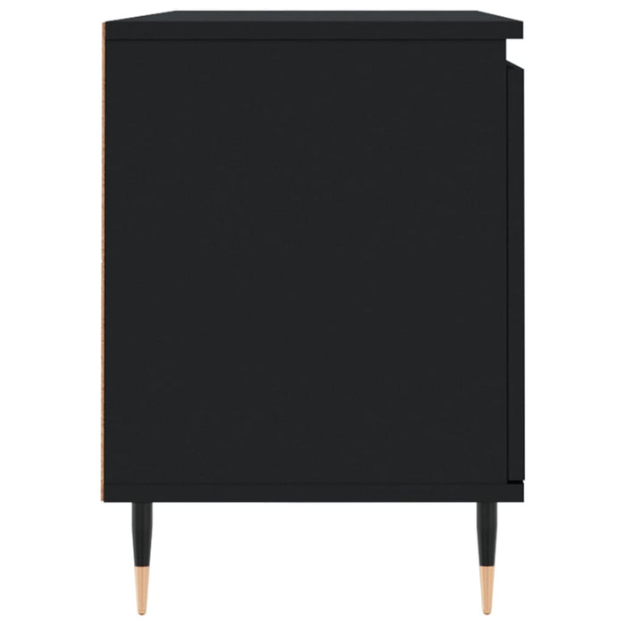 Comodă TV, negru, 104x35x50 cm, lemn compozit WALTI