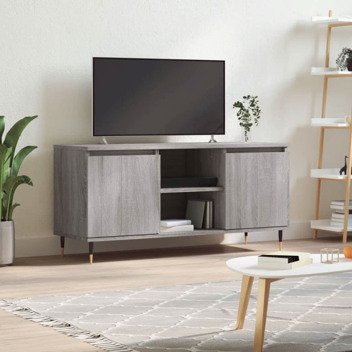 Comodă TV, gri sonoma, 104x35x50 cm, lemn compozit - WALTI WALTI