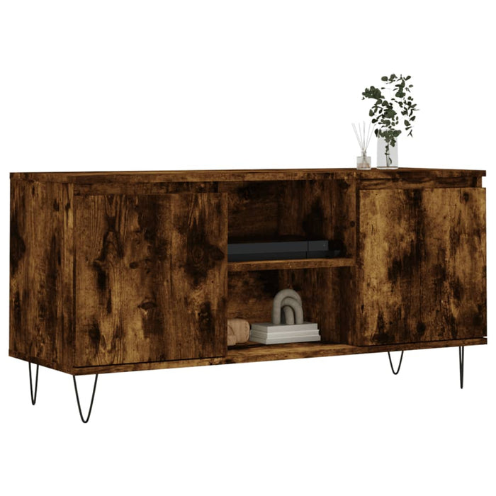 Comodă TV, stejar fumuriu, 104x35x50 cm, lemn compozit - WALTI WALTI