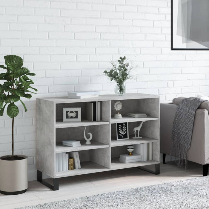 Servantă, gri beton, 103,5x35x70 cm, lemn compozit WALTI
