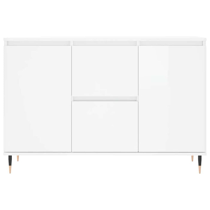 Servantă, alb extralucios, 101,5x35x70 cm, lemn prelucrat WALTI