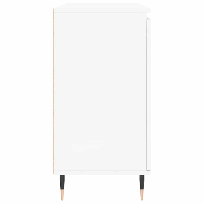 Servantă, alb extralucios, 101,5x35x70 cm, lemn prelucrat WALTI